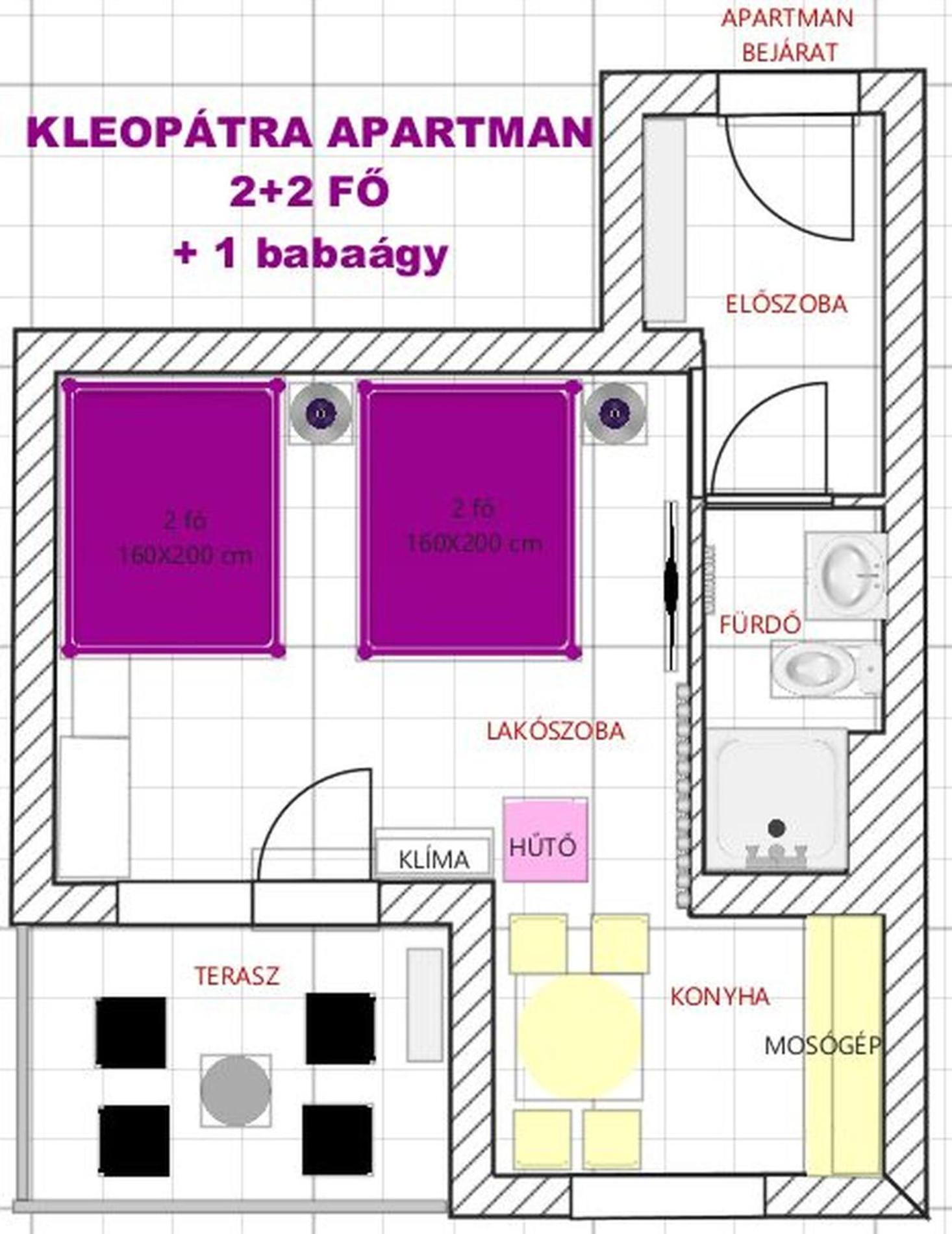 Kleopatra Apartman Hajduszoboszlo Bagian luar foto